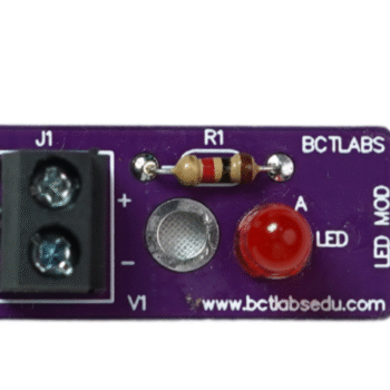 5mm Diffused Red LED Module with Through-Hole Resistor