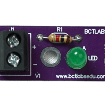 5mm Diffused Green LED Module with Through-Hole Resistor